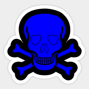 Skull blue Sticker